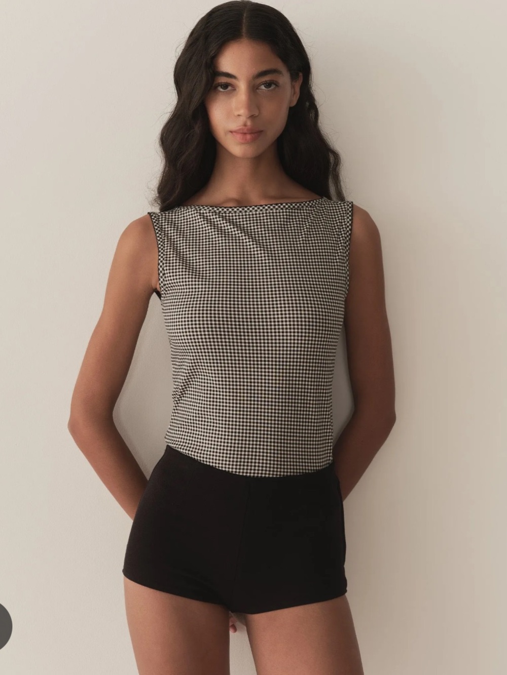 DOEN IDA TANK -- NOIR LA MADDALENA GINGHAM Size XS